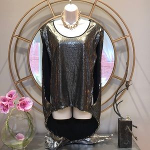Sequin  top with cutout back detail